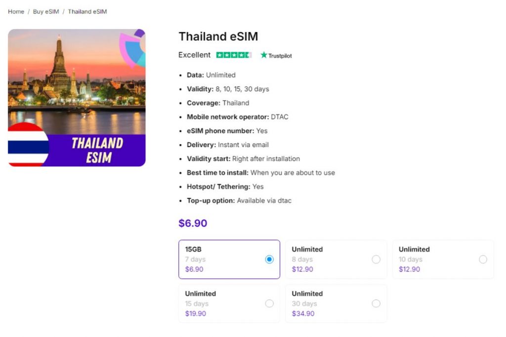 Thailand eSIM provides a convenient way to stay connected in Thailand